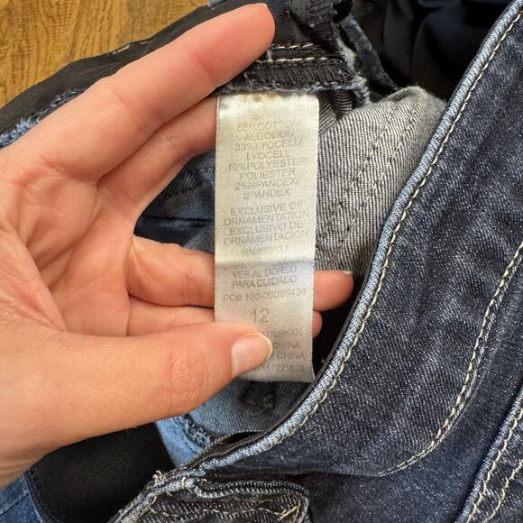 Democracy Ab Solution Mid Rise Skinny Stretch Dark Blue Jeans Women’s Sz 12 - Picture 7 of 7